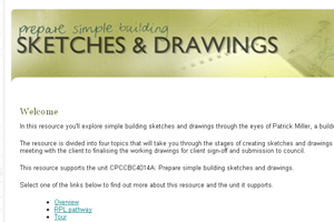 Screen grab of the home page