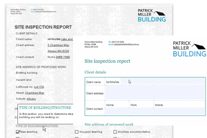 Screen grab of Interactive resources - forms