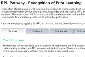 Screen grab of RPL pathway page